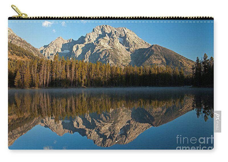 Autumn Zip Pouch featuring the photograph Mount Moran String Lake Grand Teton National Park #2 by Fred Stearns