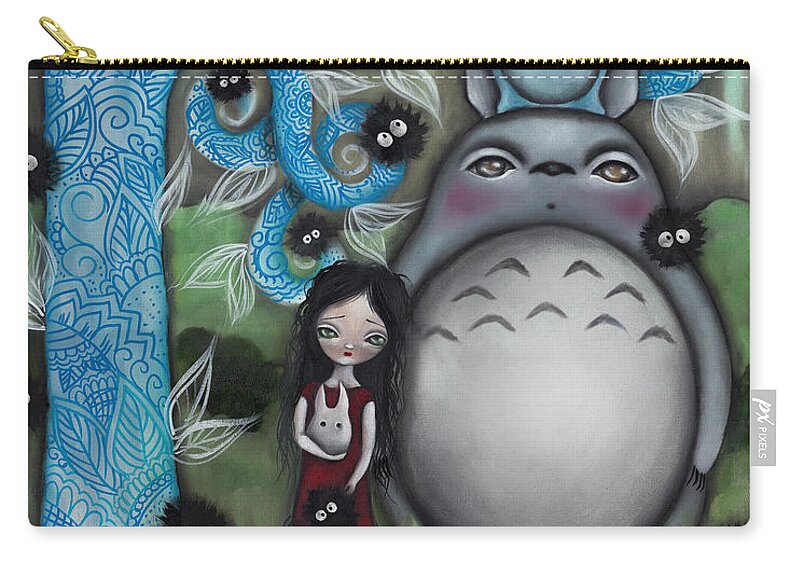 Gothic Art Carry-all Pouch featuring the painting My Friend by Abril Andrade