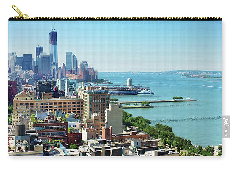Lower Manhattan Zip Pouch featuring the photograph New York City Skyline #2 by Tony Shi Photography