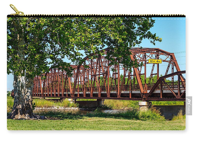 Antique Zip Pouch featuring the photograph Old Metal Bridge #2 by Doug Long