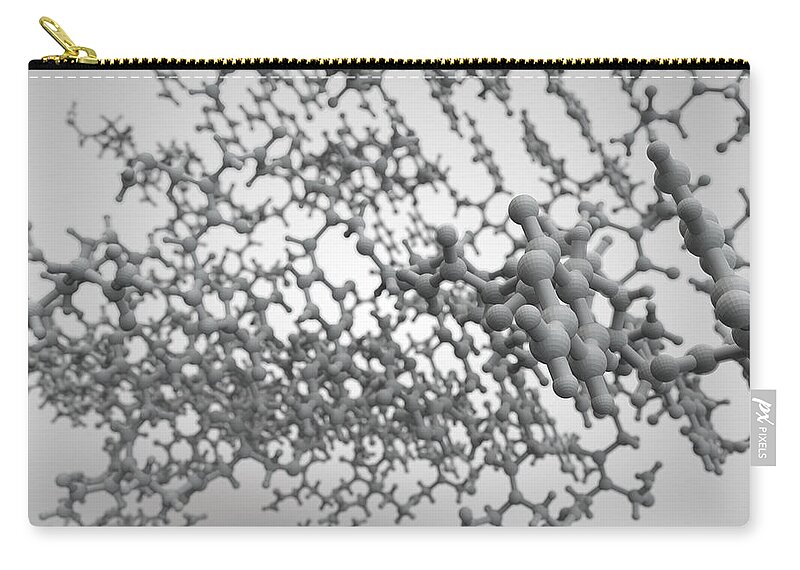 3-d Zip Pouch featuring the photograph Peptide Self-assembly Of Dna #2 by Ella Marus Studio