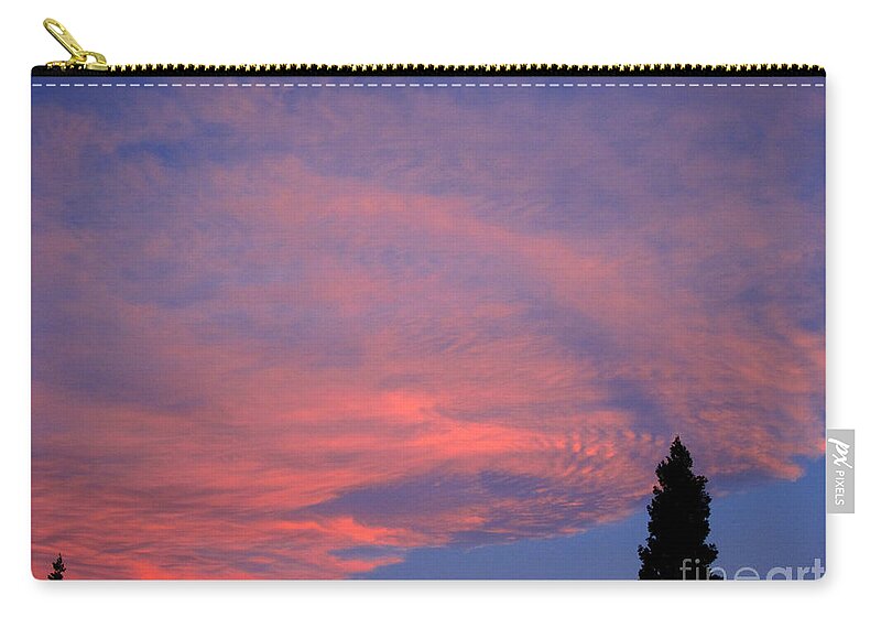 Pink Sky Zip Pouch featuring the photograph Pink Sky #2 by Debra Thompson