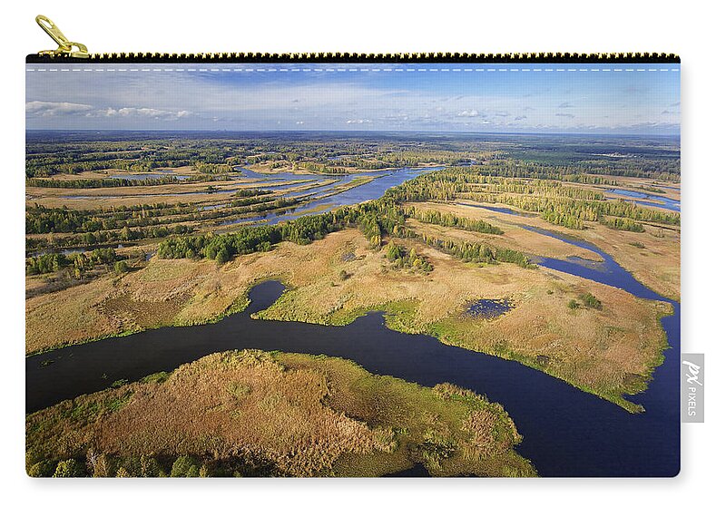 536718 Zip Pouch featuring the photograph Pripyat River Chernobyl Exclusion Zone #2 by James Christensen