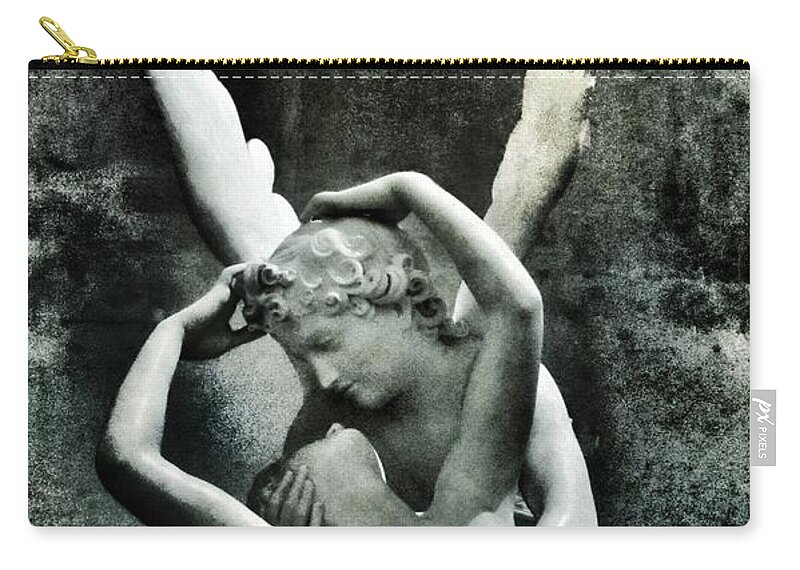 Psyche Revived By Cupid's Kiss Zip Pouch featuring the photograph Psyche Revived by Cupid's Kiss #2 by Marianna Mills
