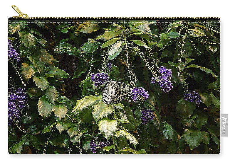 Butterfly Zip Pouch featuring the photograph Purple Beauty #2 by Aimee L Maher ALM GALLERY