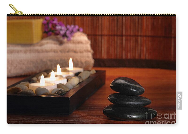 Aromatherapy Zip Pouch featuring the photograph Relaxation #2 by Olivier Le Queinec