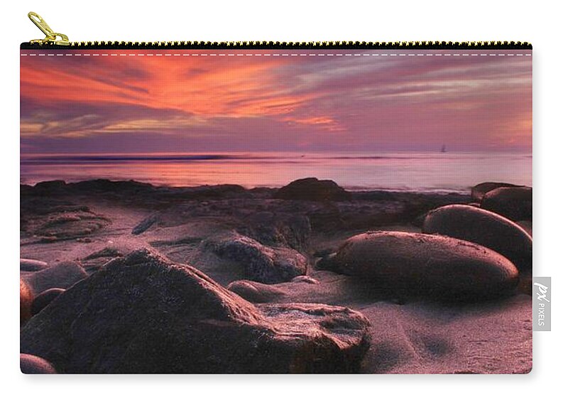 Landscape Zip Pouch featuring the photograph Rocky Sunset #2 by Scott Cunningham