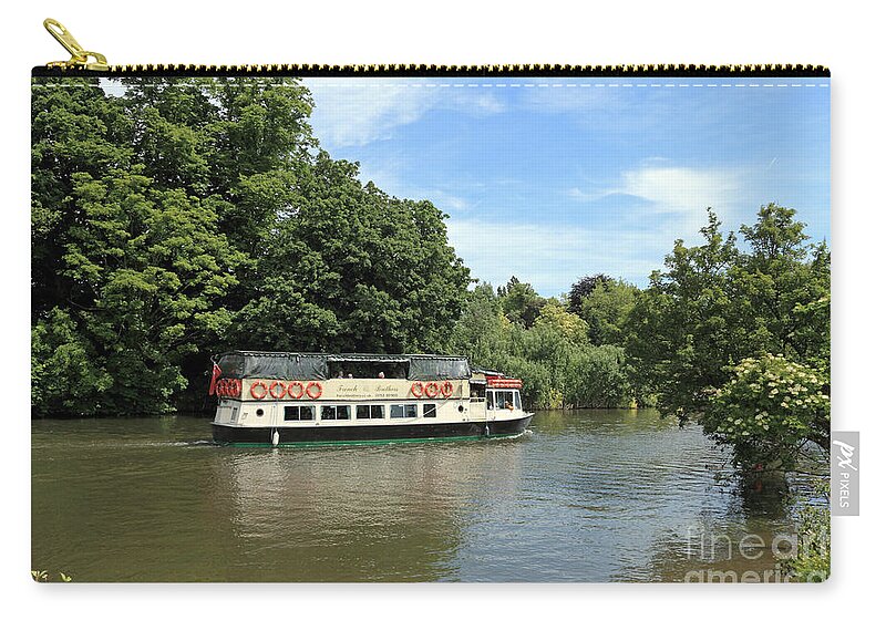Runnymede River Thames Runneymede Magna Carta Zip Pouch featuring the photograph Runnymede Surrey UK by Julia Gavin