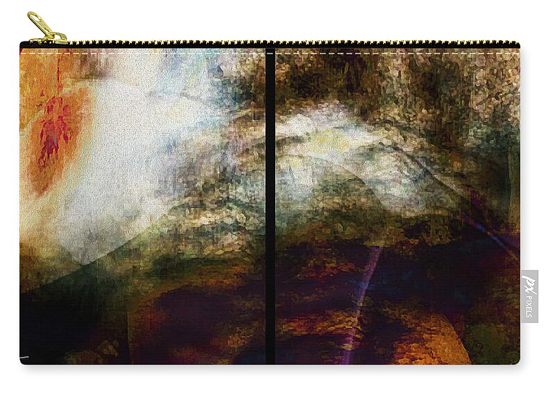 Sand Zip Pouch featuring the painting Sandstorm #2 by David Derr