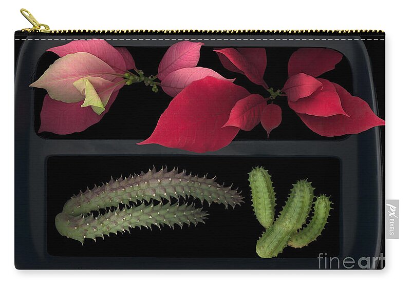 Cactus Zip Pouch featuring the photograph 2 Seasons by Heather Kirk