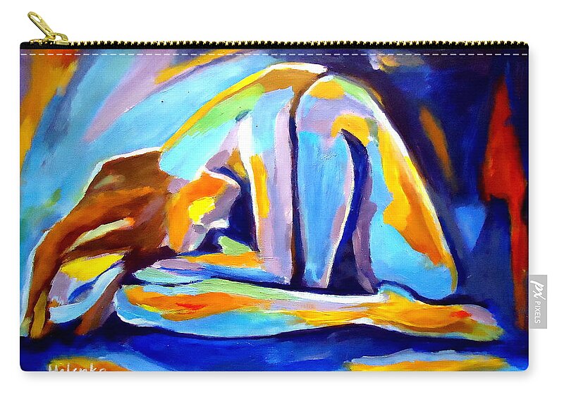 Nude Figures Zip Pouch featuring the painting Sleepless by Helena Wierzbicki