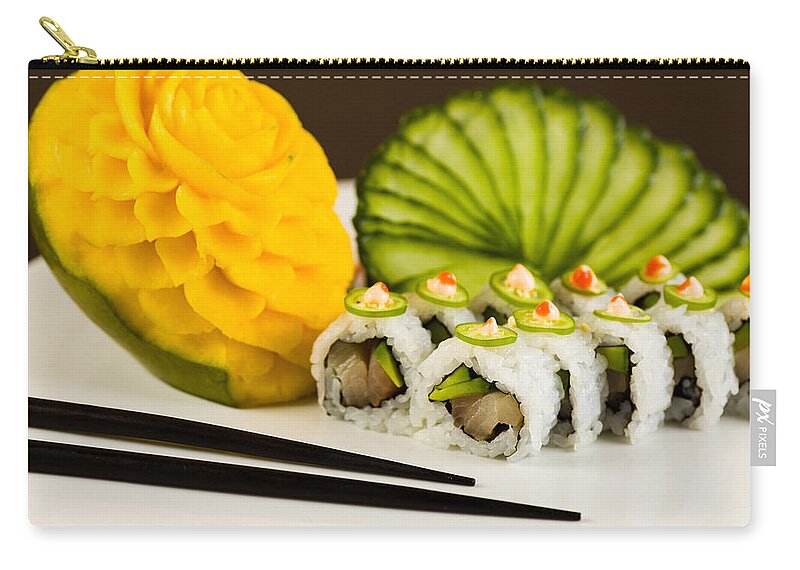 Asian Carry-all Pouch featuring the photograph Spicy Tuna Roll by Raul Rodriguez