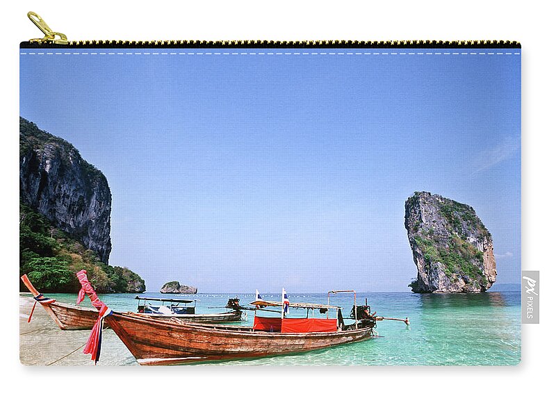 Outdoors Zip Pouch featuring the photograph Thailand, Krabi Province, Ko Poda #2 by Tropicalpixsingapore