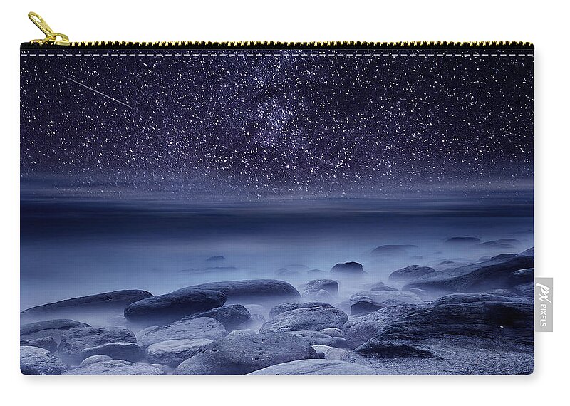 Night Zip Pouch featuring the photograph The cosmos #3 by Jorge Maia