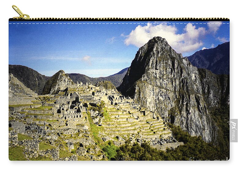 Machu Picchu Zip Pouch featuring the photograph The Lost City by Suzanne Luft