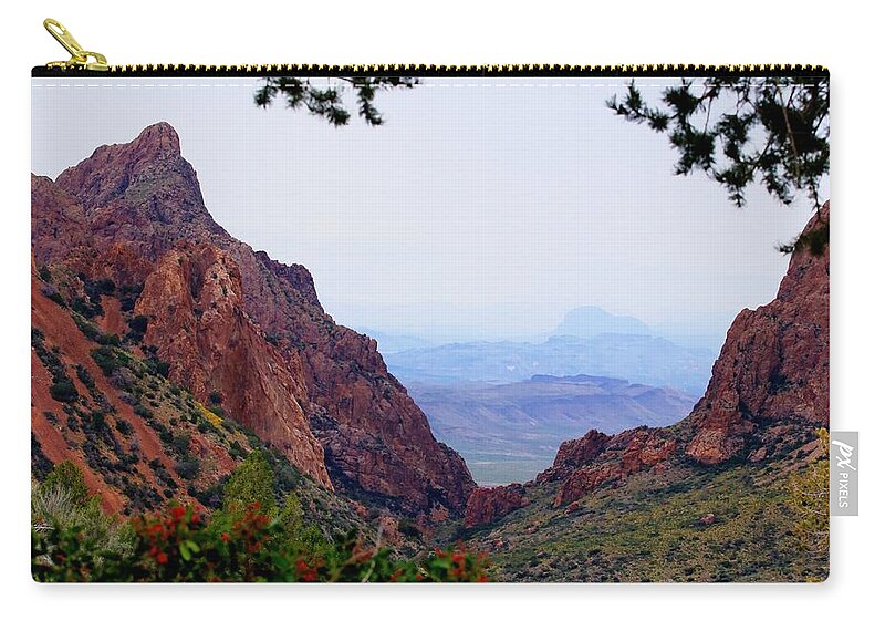 Big Bend Zip Pouch featuring the photograph The Window #2 by Dave Files