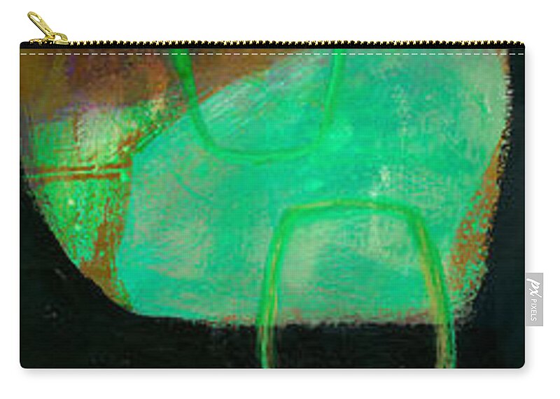 Abstract Zip Pouch featuring the painting Tidal Current 1 by Jane Davies
