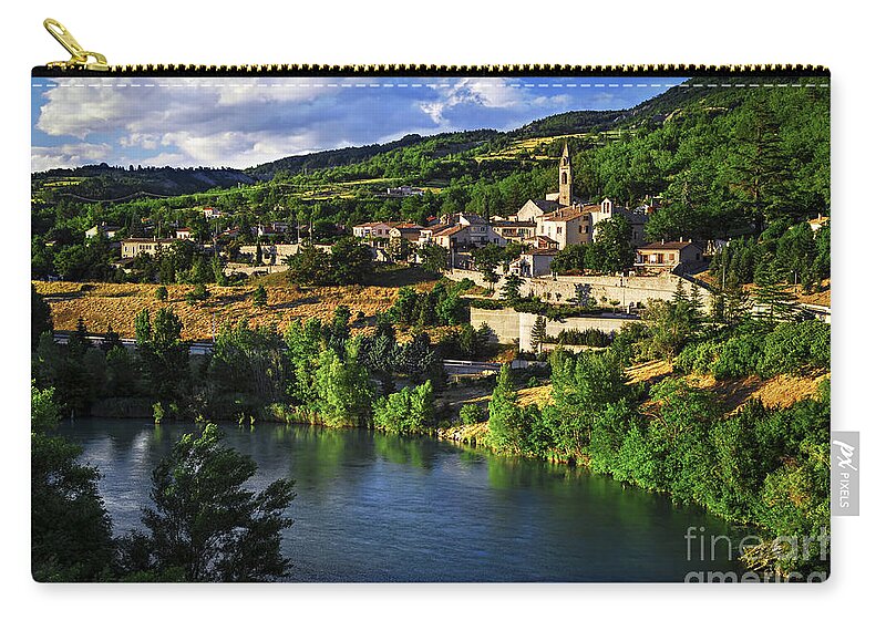 Sisteron Zip Pouch featuring the photograph Town of Sisteron in Provence 1 by Elena Elisseeva
