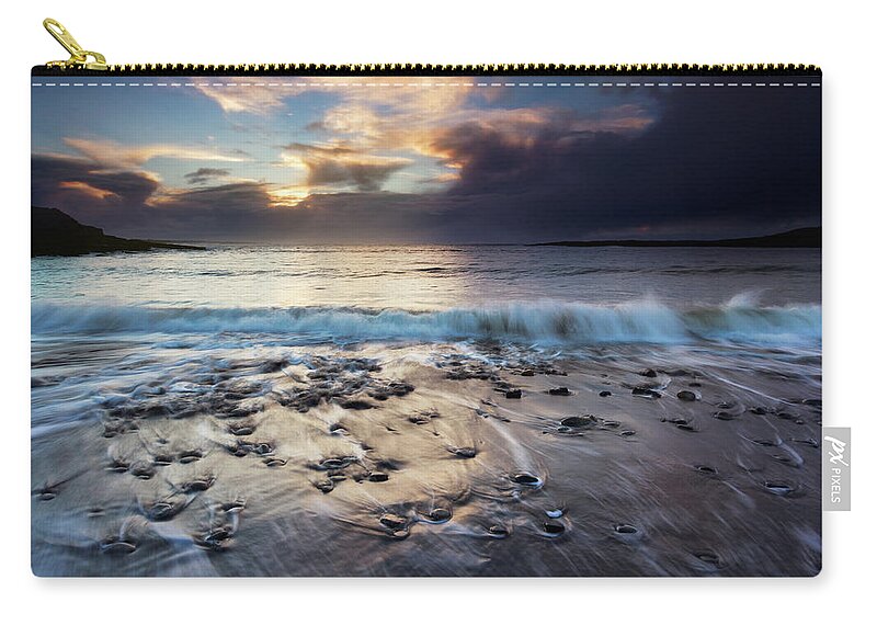Water's Edge Zip Pouch featuring the photograph Twilight At The Atlantic #2 by Mammuth