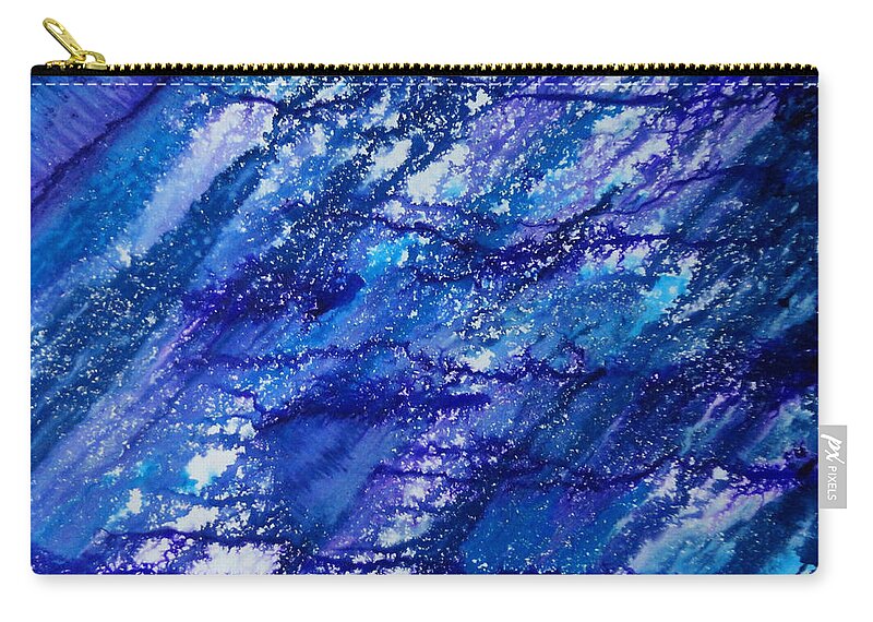 Art Zip Pouch featuring the painting Winter of Dooars by Tamal Sen Sharma