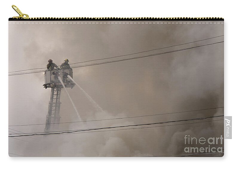 Smoke Zip Pouch featuring the photograph Up in Smoke by Ann Horn