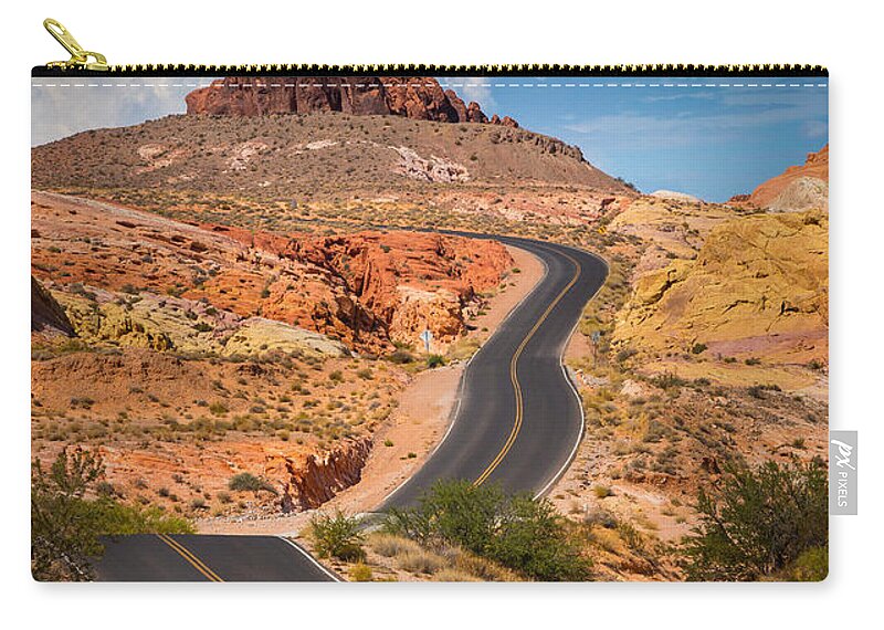 America Zip Pouch featuring the photograph Valley of Fire #2 by Inge Johnsson