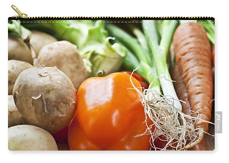 Vegetables Zip Pouch featuring the photograph Vegetables 1 by Elena Elisseeva