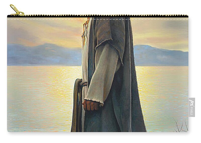 Jesus Zip Pouch featuring the painting Walk with Me #3 by Greg Olsen