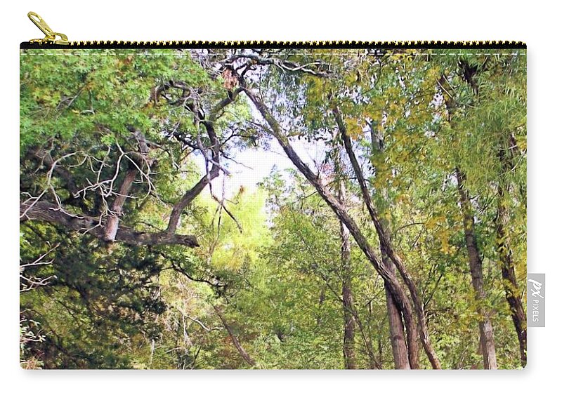 Troy Caperton Zip Pouch featuring the painting Walnut Creek #3 by Troy Caperton