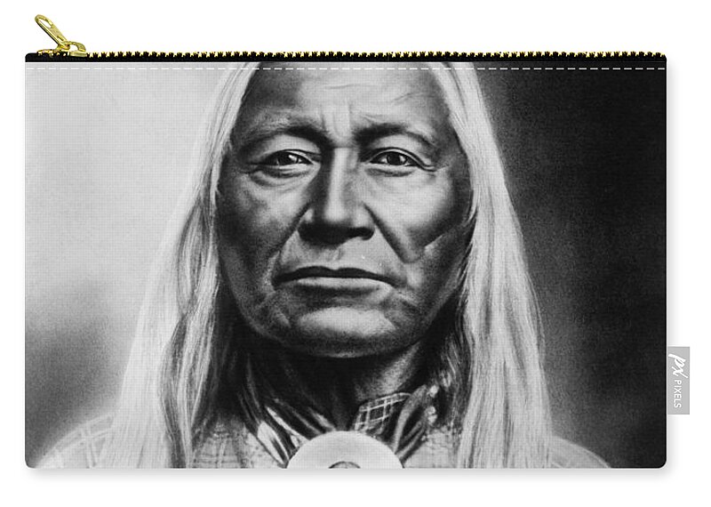 1885 Zip Pouch featuring the photograph Washakie (1804-1900) #2 by Granger