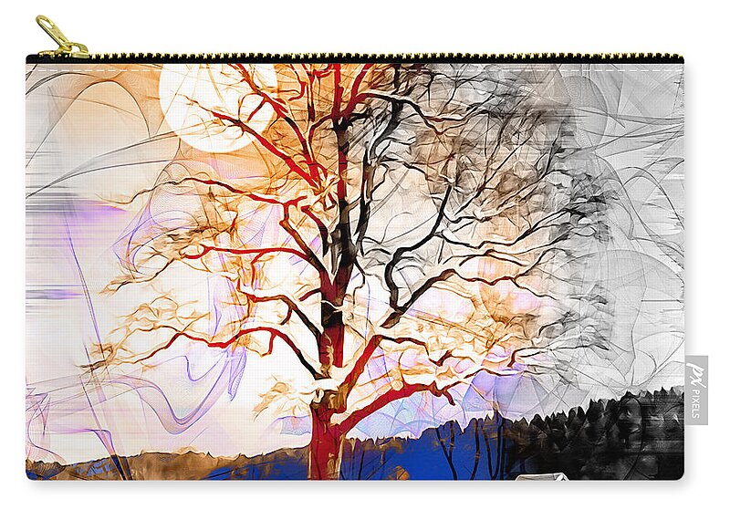 Nag004179 Zip Pouch featuring the photograph Winter Sun #2 by Edmund Nagele FRPS