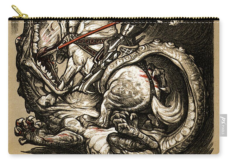 1914 Zip Pouch featuring the painting World War I Poster, 1914 #2 by Granger