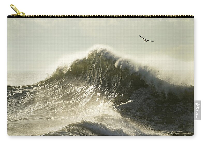 Photography Zip Pouch featuring the photograph Waves In The Pacific Ocean, San Pedro #23 by Panoramic Images