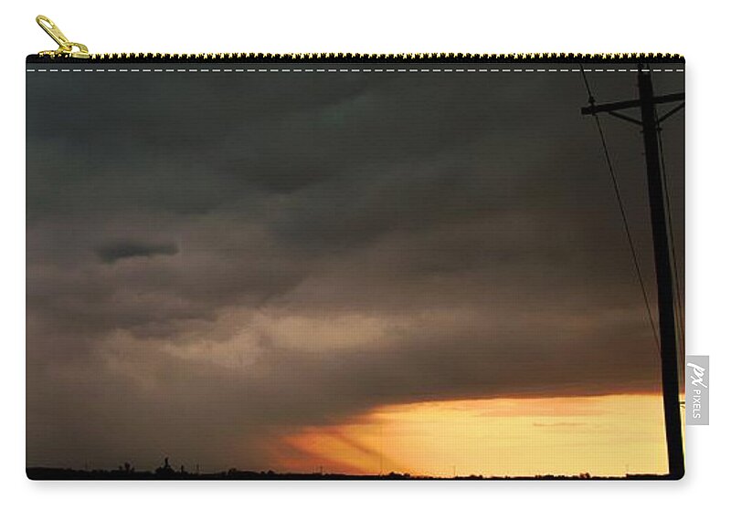 Stormscape Zip Pouch featuring the photograph Let the Storm Season Begin #10 by NebraskaSC
