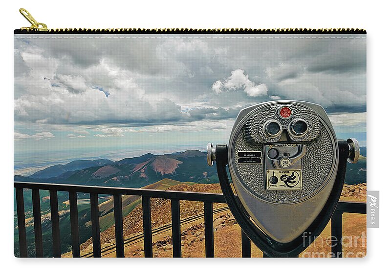 Binoculars Zip Pouch featuring the photograph 25 Cent Views by Charles Dobbs