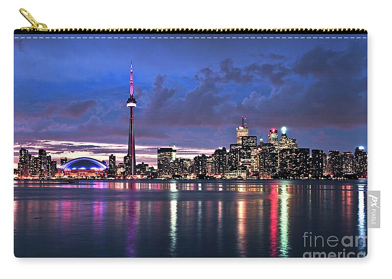 Toronto Zip Pouch featuring the photograph Toronto skyline 4 by Elena Elisseeva