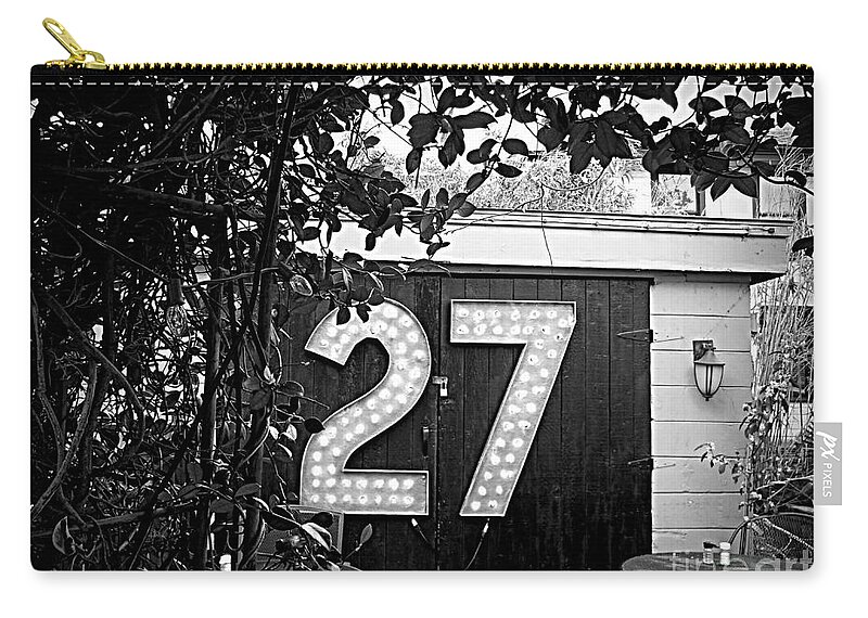27 Zip Pouch featuring the photograph 27 In Lights by Valerie Reeves
