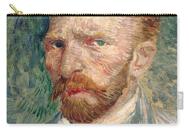 Vincent Zip Pouch featuring the painting Self Portrait #28 by Vincent Van Gogh