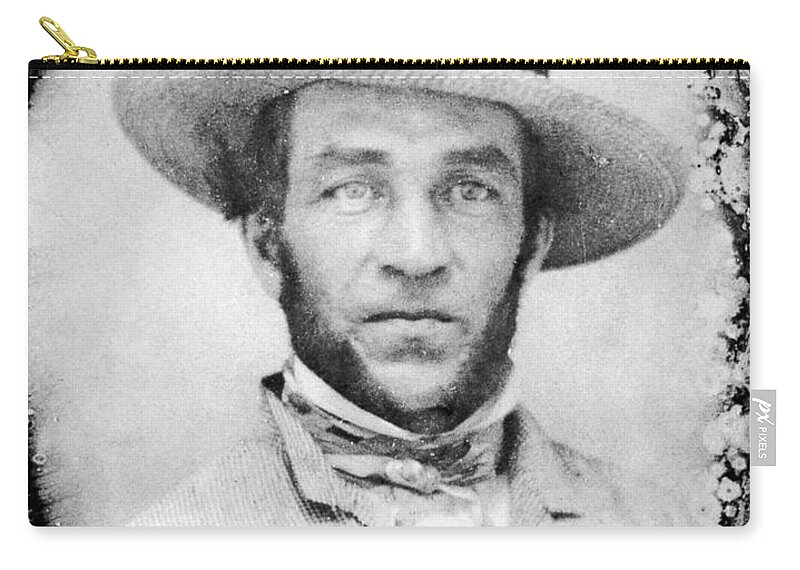 1855 Zip Pouch featuring the photograph Walt Whitman (1819-1892) #28 by Granger
