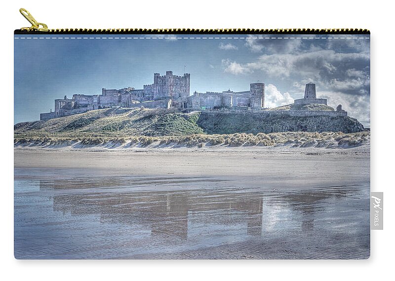 Bamburgh Zip Pouch featuring the photograph Bamburgh Castle 2 by David Birchall