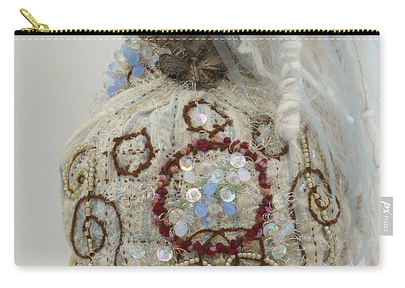 Countess M Zip Pouch featuring the sculpture Countess M #4 by Judy Henninger