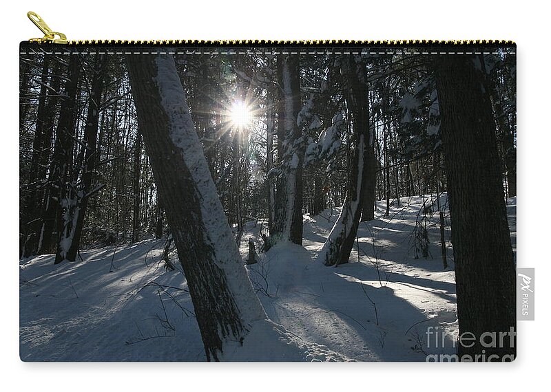 Forest Zip Pouch featuring the photograph Forest Light by Neal Eslinger