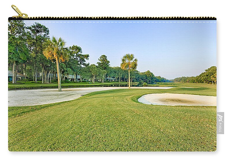 Abstract Carry-all Pouch featuring the photograph Golf Course by Peter Lakomy