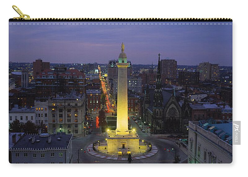 Photography Zip Pouch featuring the photograph High Angle View Of A Monument #3 by Panoramic Images