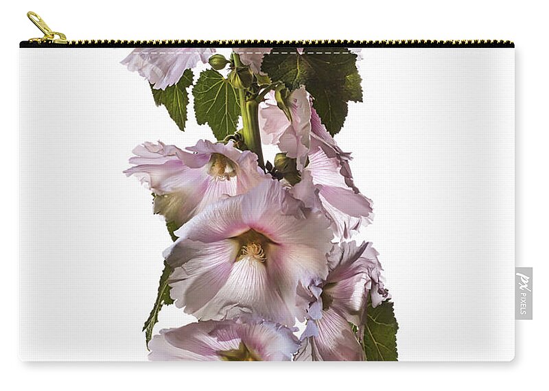 Flower Zip Pouch featuring the photograph Hollyhock #3 by Endre Balogh