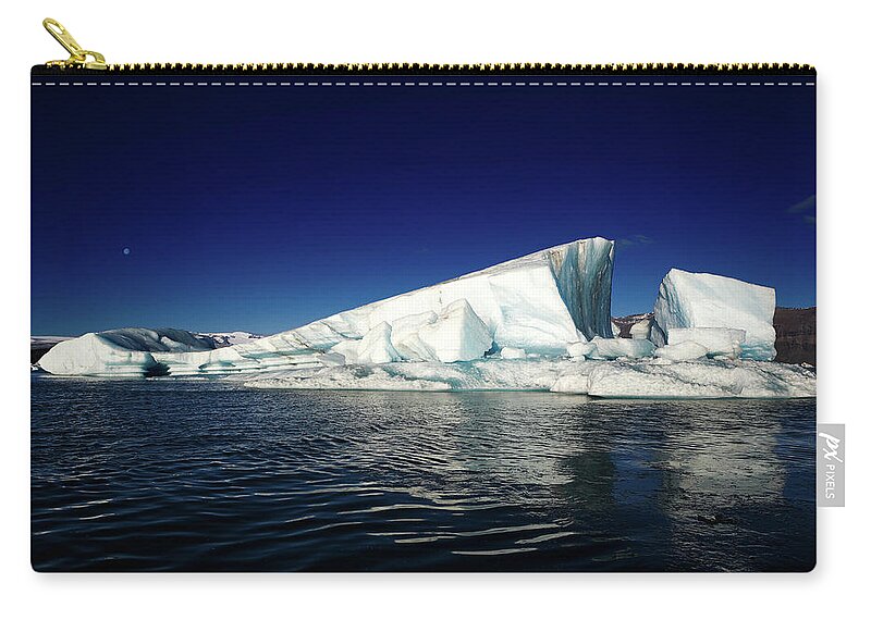 Photography Zip Pouch featuring the photograph Icebergs-jokulsarlon Glacial Lagoon #3 by Panoramic Images
