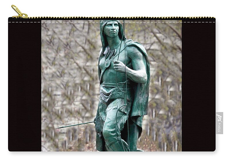 Tecumseh Zip Pouch featuring the photograph J. Fitzhugh Thornton Memorial #3 by PJQandFriends Photography