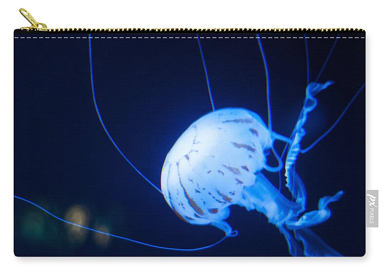 Jellyfish Zip Pouch featuring the photograph Jellyfish Square #3 by U Schade