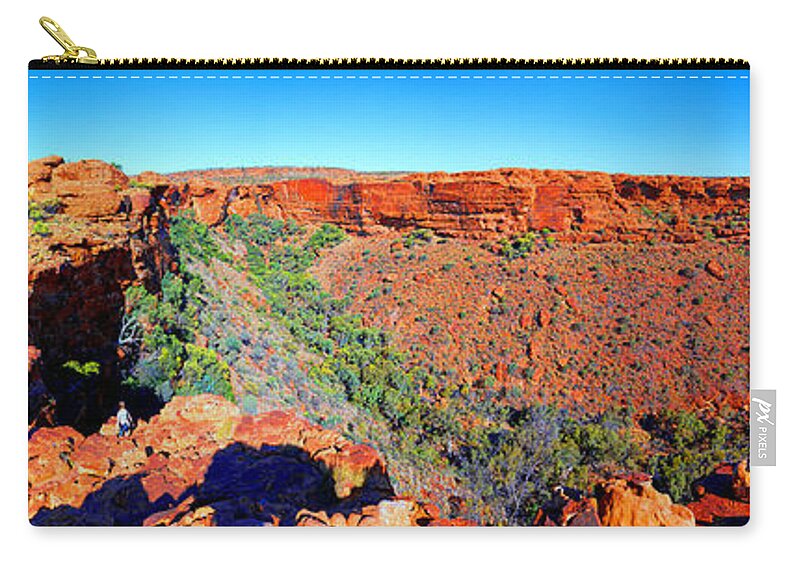 Kings Canyon Outback Landscape Central Australia Australian People Zip Pouch featuring the photograph Kings Canyon #3 by Bill Robinson