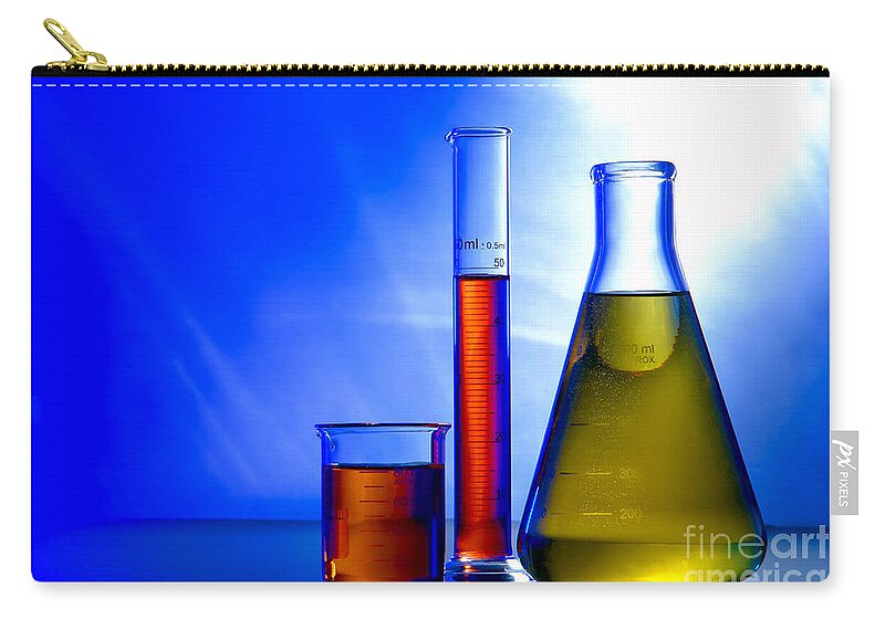 Beaker Zip Pouch featuring the photograph Laboratory Equipment in Science Research Lab #3 by Science Research Lab